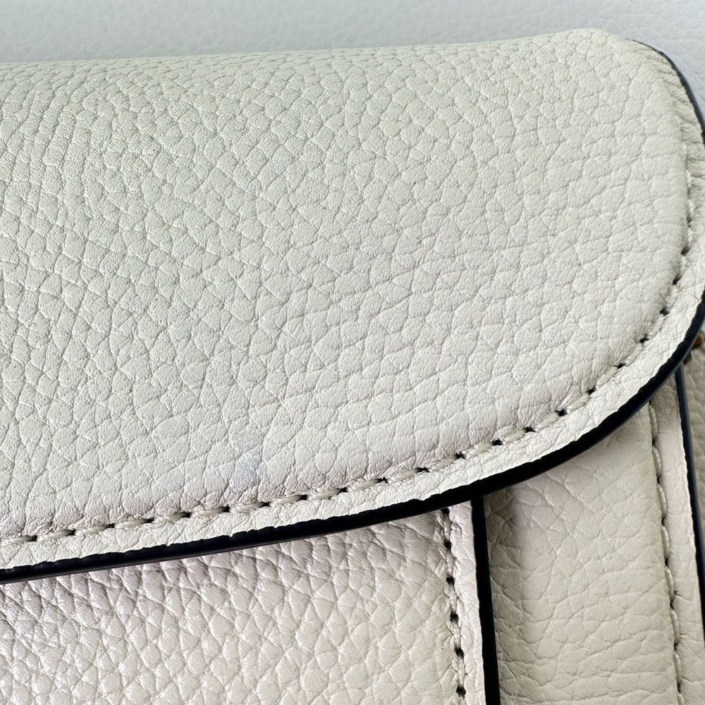 NEW Women’s Coach Tabby 26 Pebbled Leather Shoulder Bag Cream/Off White - Picture 12 of 14